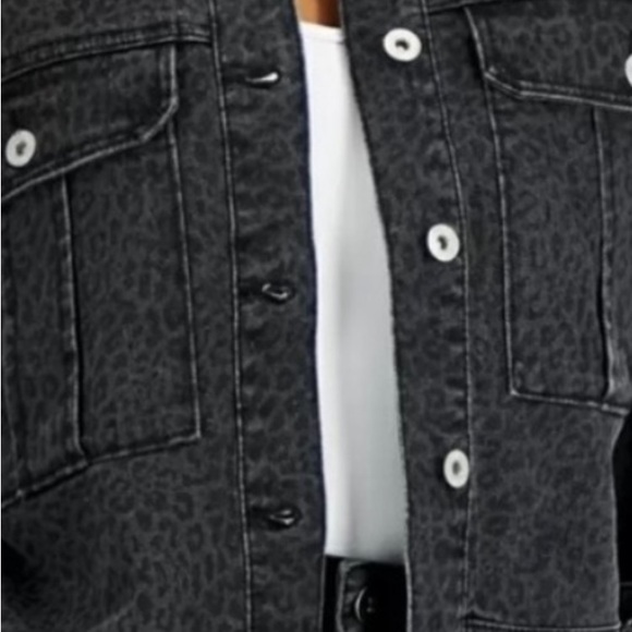 NWT NIP INC CHEETAH PRINT CROPPED DENIM BROWN&BLACK - Picture 4 of 5